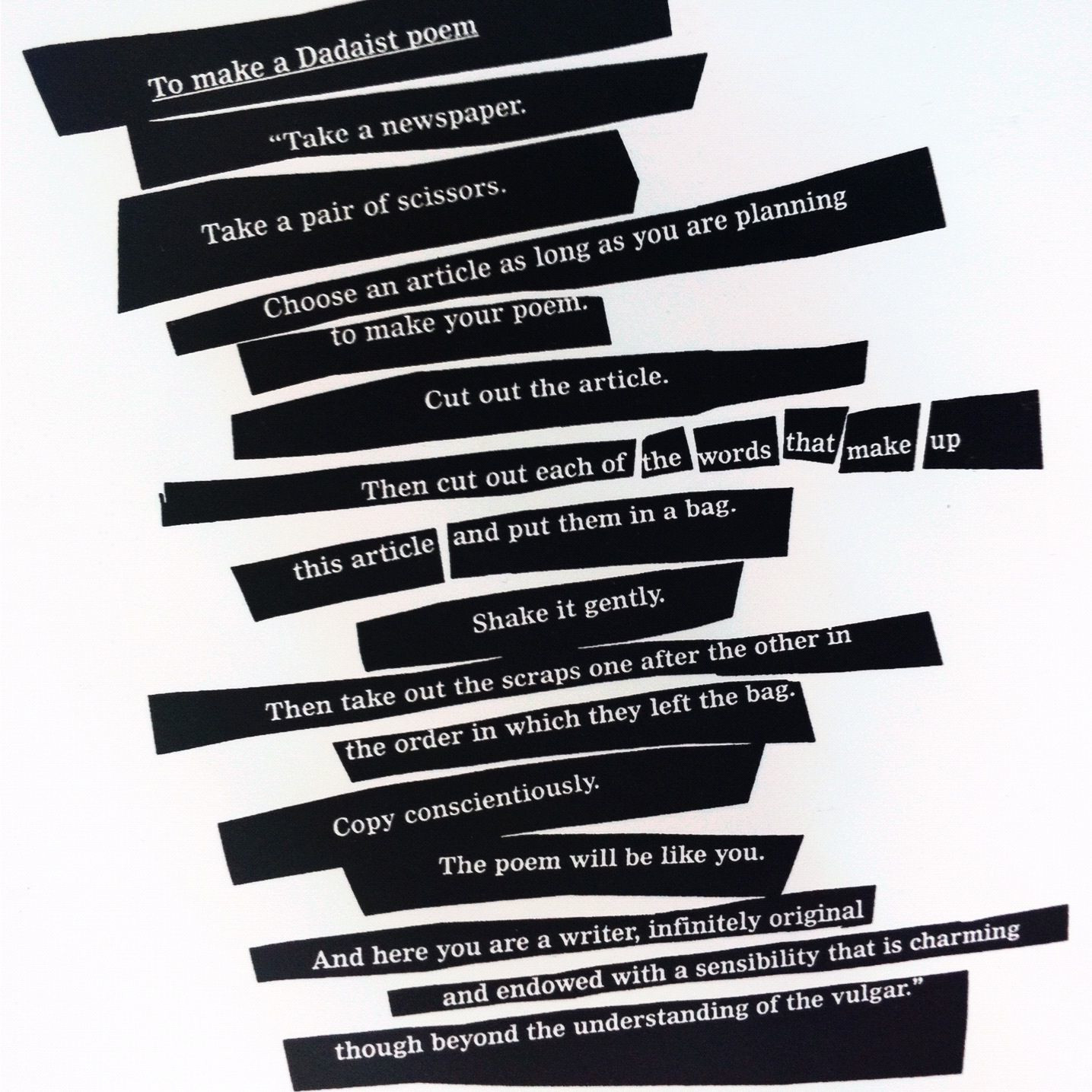 a dadaist poem